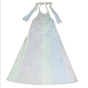 Rosie Assoulin‎ Polka Dot Flocked Cotton Blend Poplin Halter Dress Rainbow 6